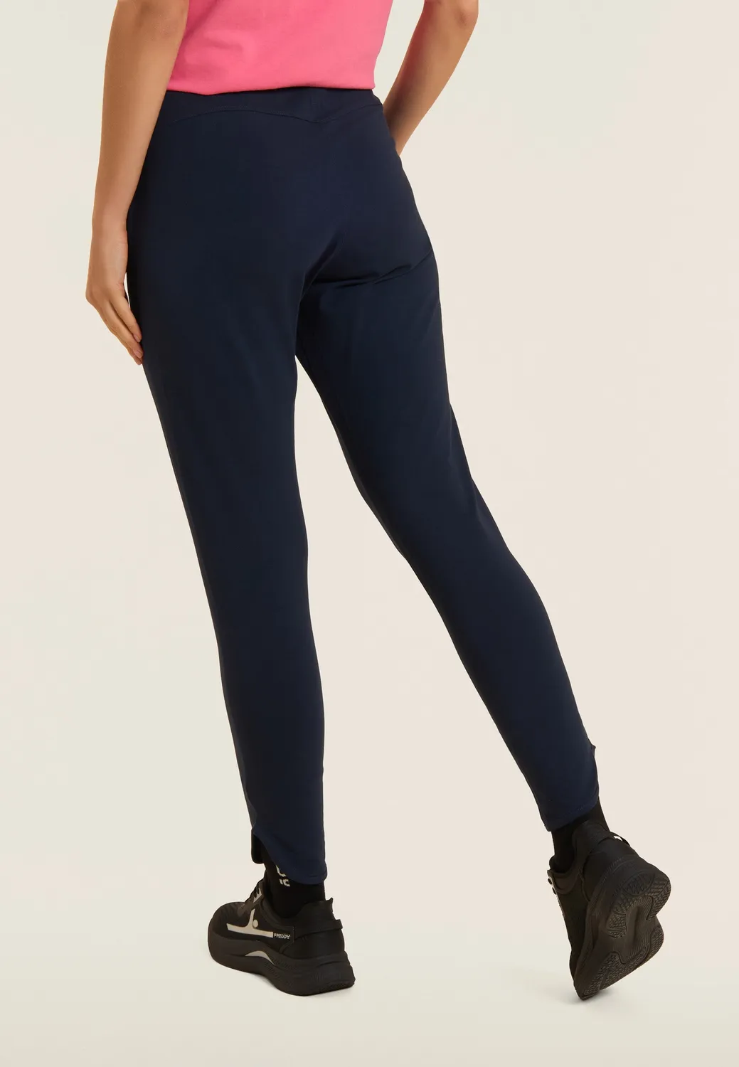 Freddy Damen Sporthose Slim Baumwolle Kordelzug