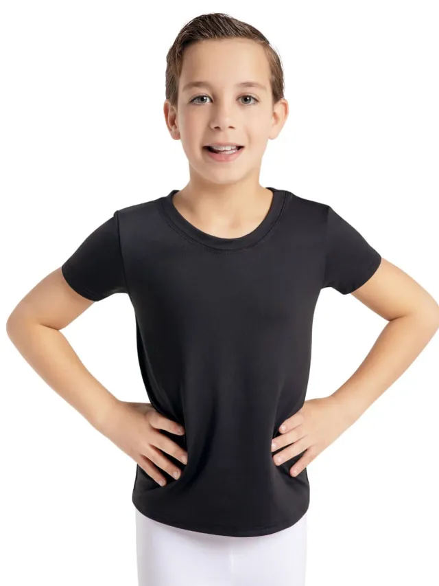 Capezio Studio SE1061B T-Shirt Jungen Schwarz Tactel