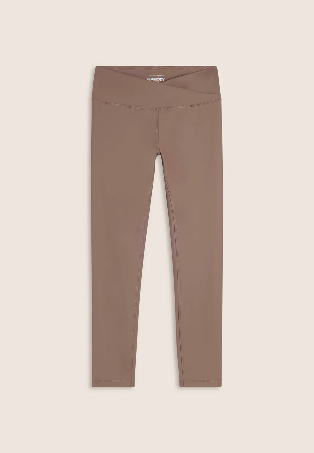 Freddy 7/8 Leder-Optik Leggings regular Faded Denim blickdicht