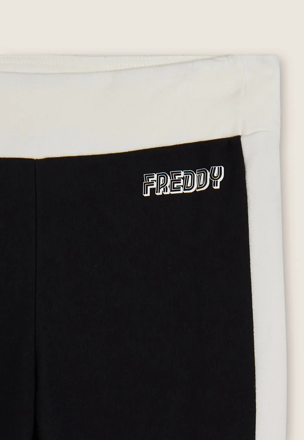 Freddy Slim Flare Sweathose Schwarz gestreift