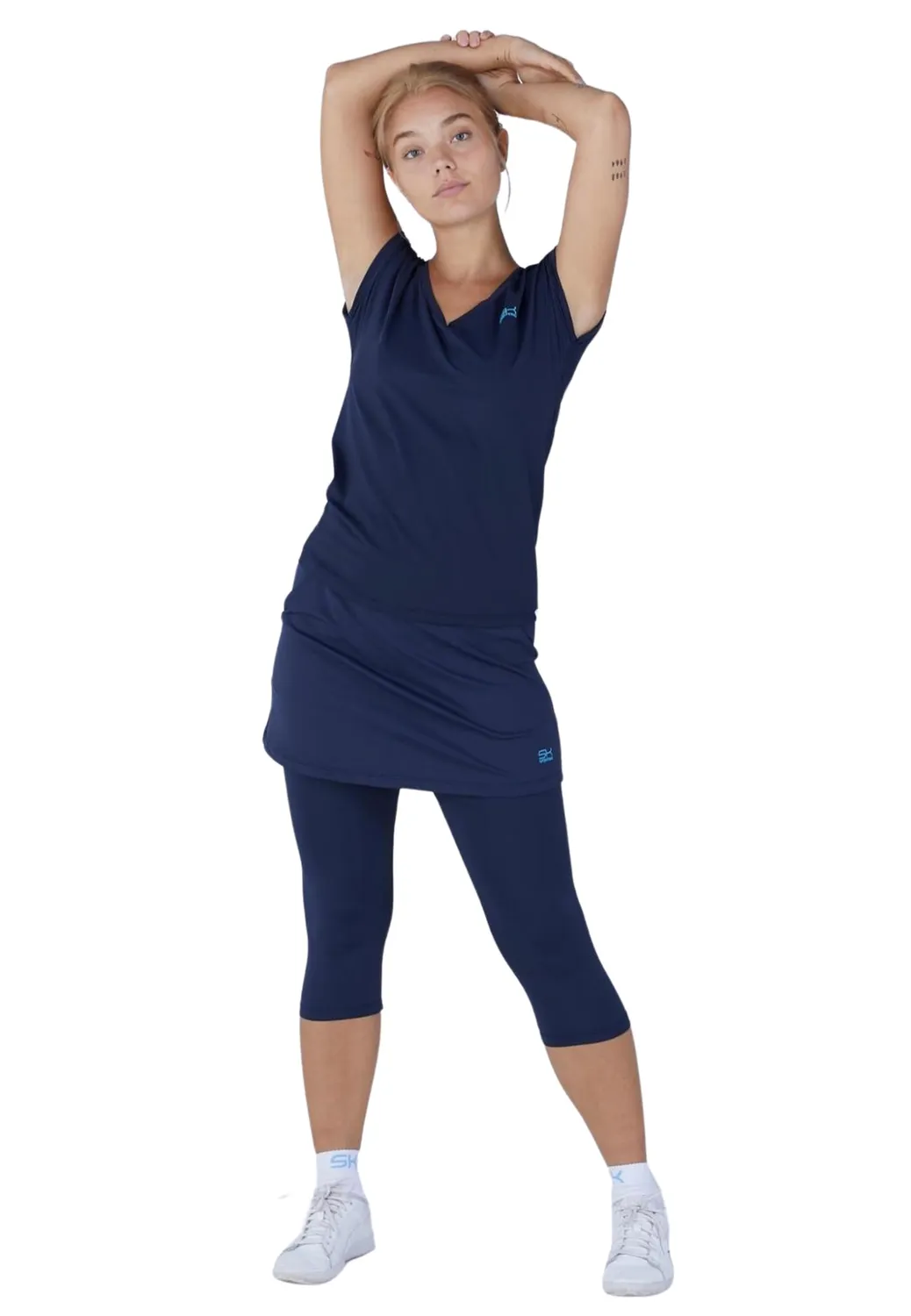 SPORTKIND Loose Fit Sport T-Shirt Schwarz UV-Schutz