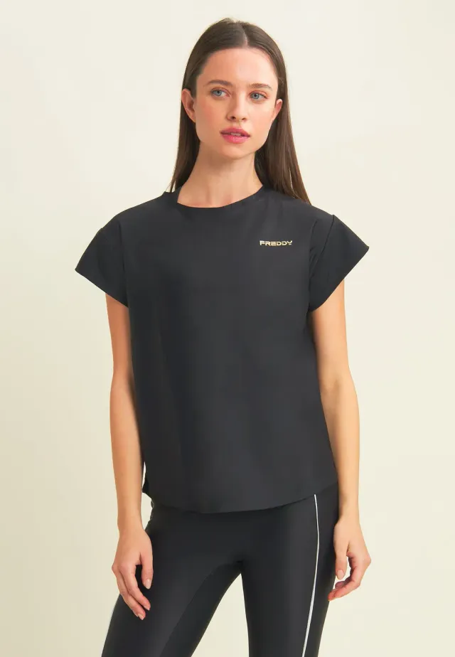 Freddy Sport T-Shirt Navy Flügelärmel atmungsaktiv
