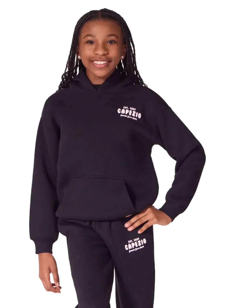 Capezio F12559C Jet Setter Momentum Hoodie Kinder Schwarz
