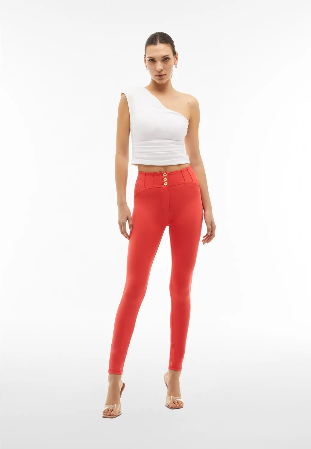 Freddy WR.UP High-Waist Push-Up Hose Damen Cayenne