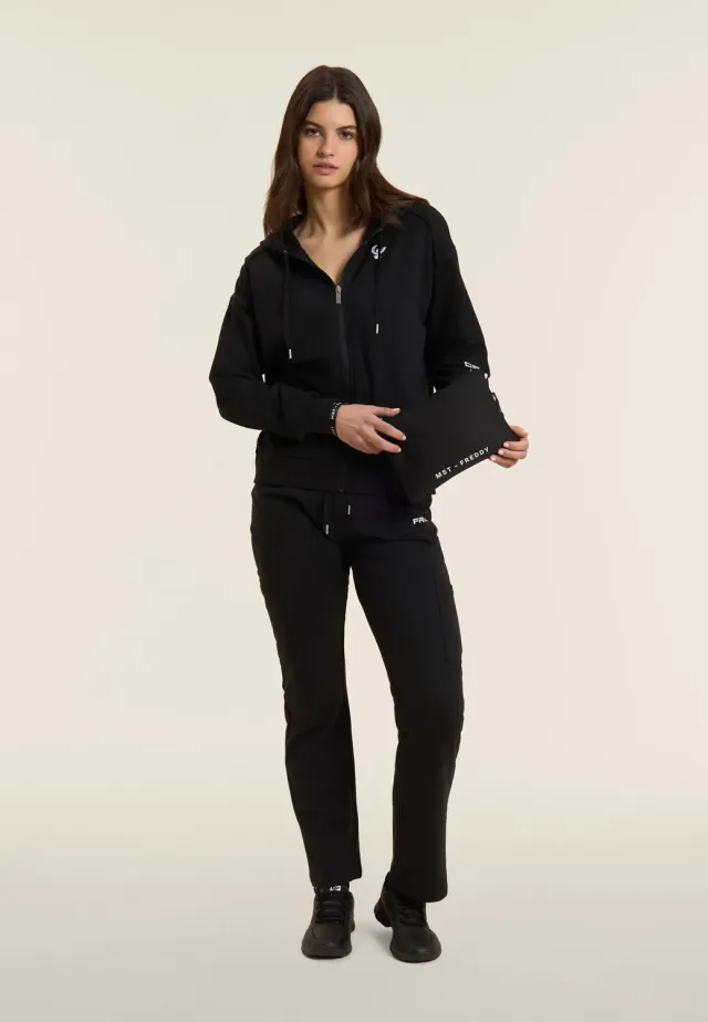 Freddy Clutch Neopren Zip Logo schwarz 23,5 cm uni