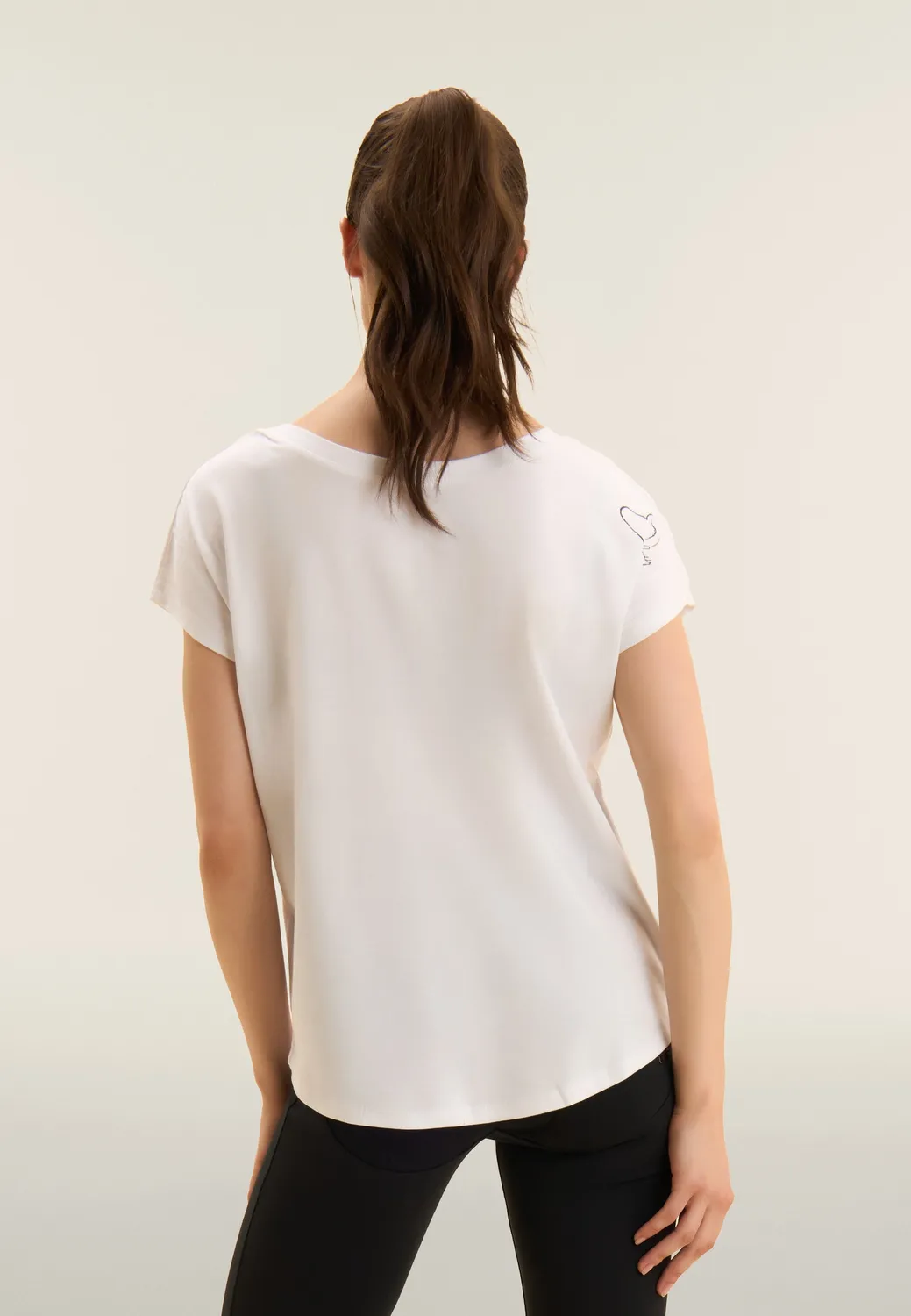 Freddy Wende T-Shirt Nero Herz-Print Supima