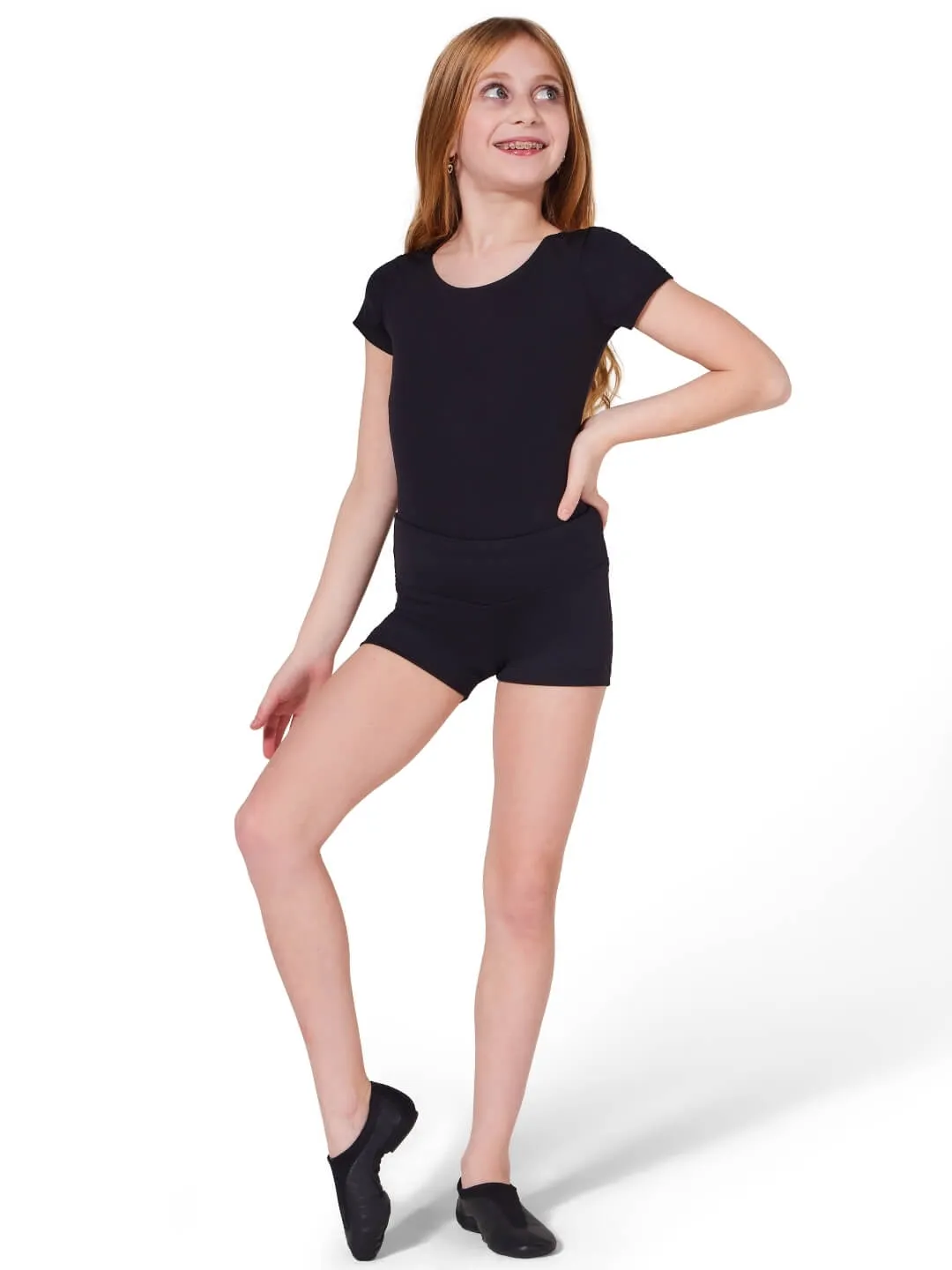 Capezio Vibe VIB100C Jazzschuhe Schwarz Kinder Leder
