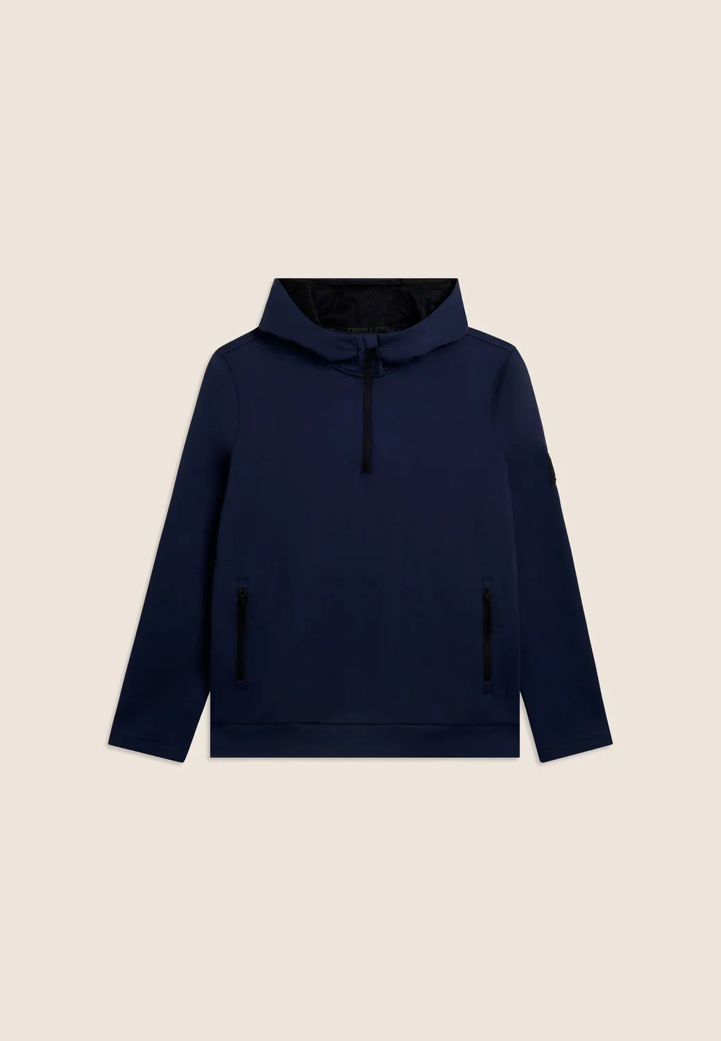 Freddy Herren Hoodie Halbzip Kapuze Schwarz