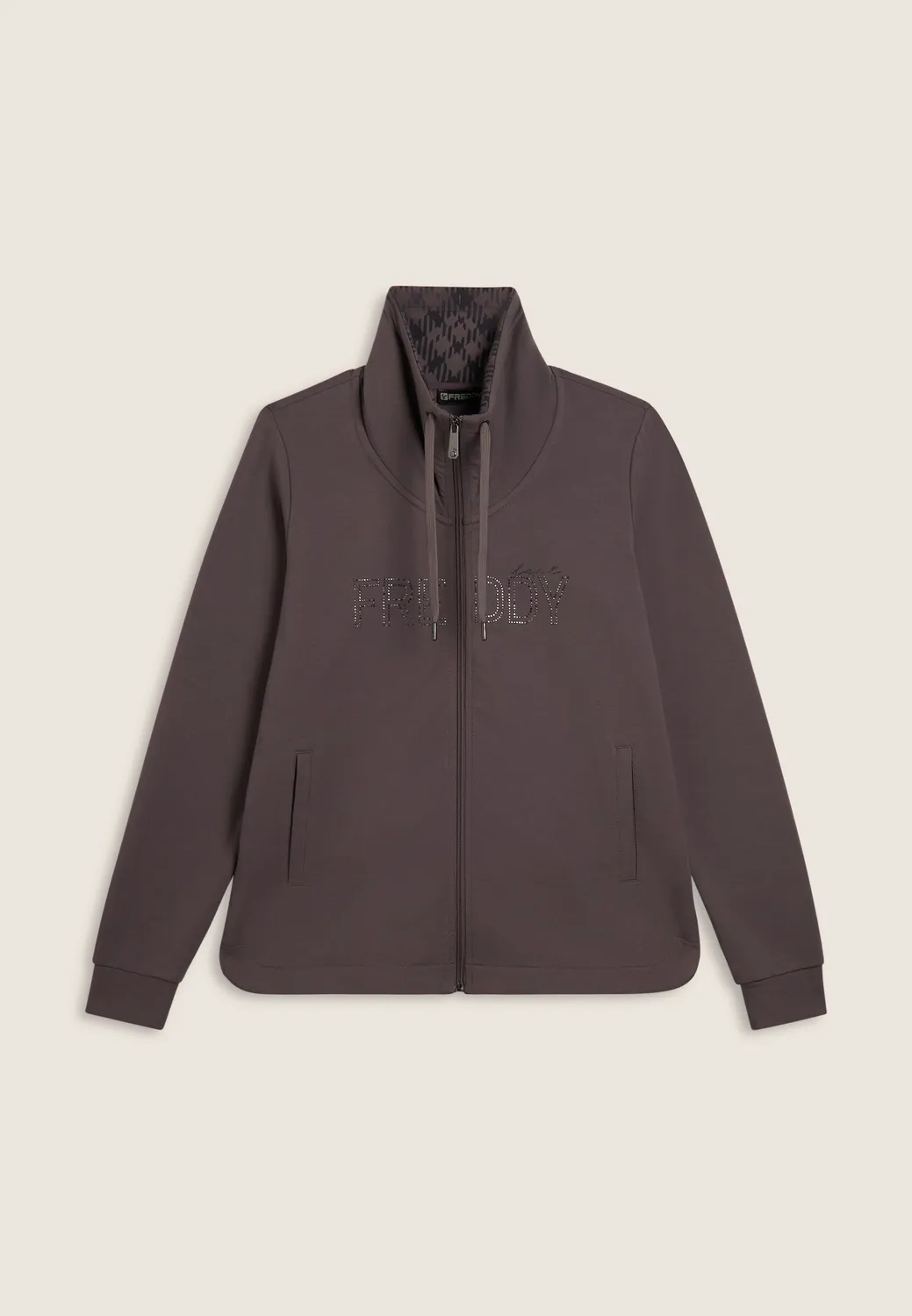 Freddy Full Zip Sweatjacke Damen Turbulence hoher Kragen