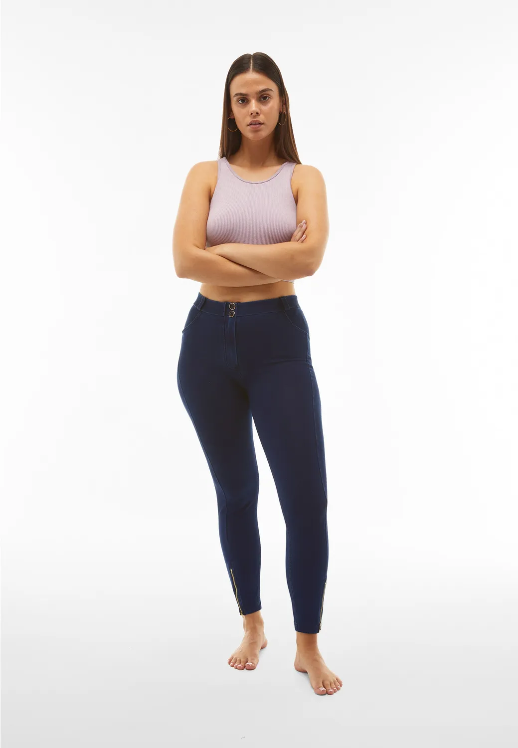 Freddy WR.UP 7/8 Jeggings schwarz Reiverschluss push-up