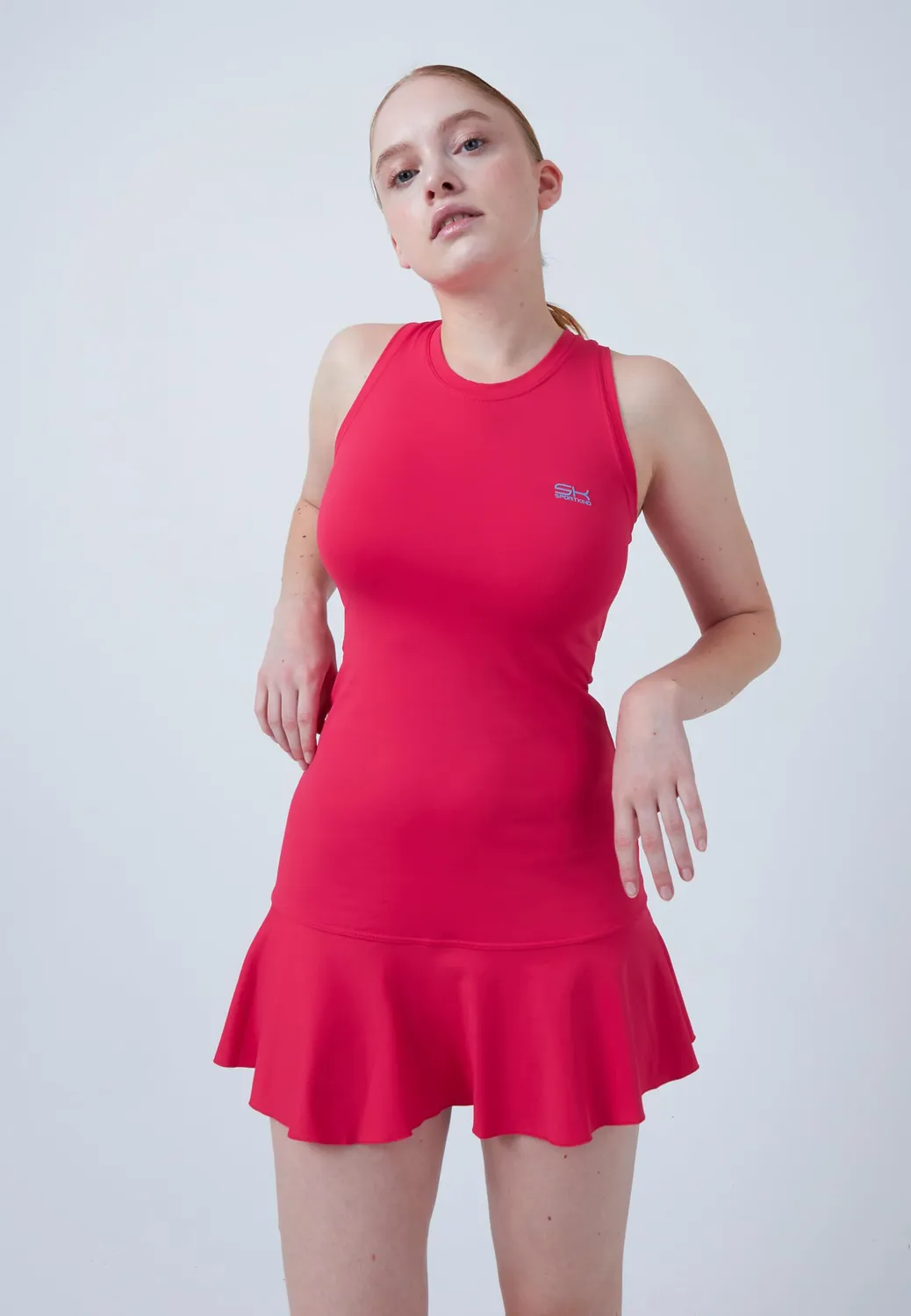 SPORTKIND Performance Tenniskleid 140 pink UV-Schutz
