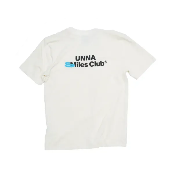 UNNA Smiles Club Tee W T-Shirt Vanilla White Bio-Mix
