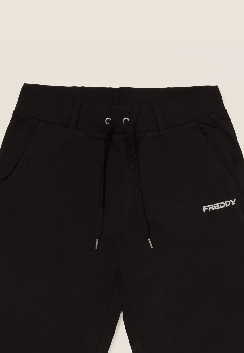 Freddy Slim Sporthose Schlitz Velours Schwarz Damen