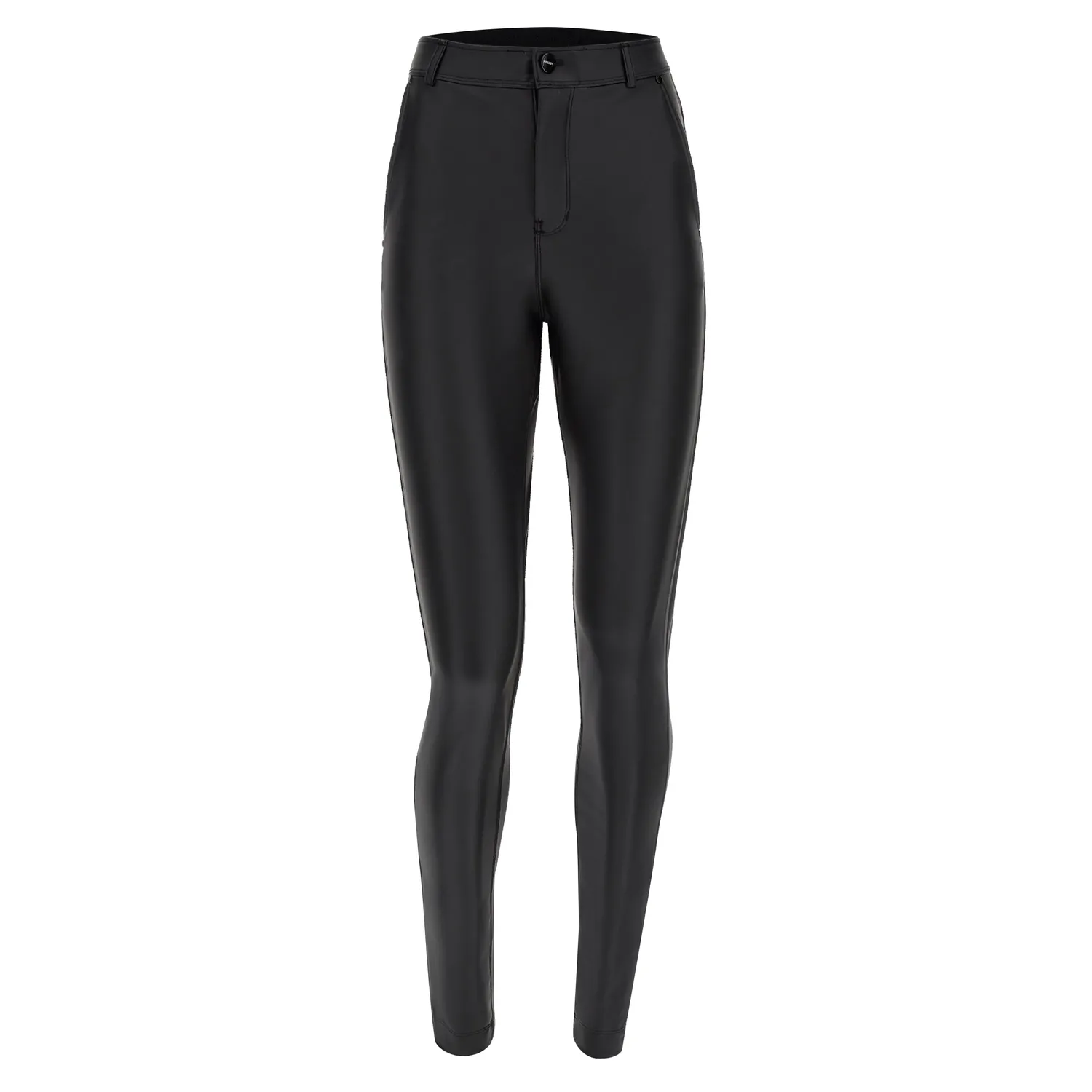 Freddy Black Coated Superskinny Hose schwarz High Waist