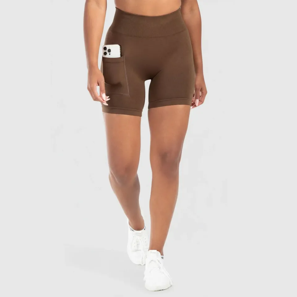 Smilodox Temmy Pocket Seamless Shorts Damen mit Tasche
