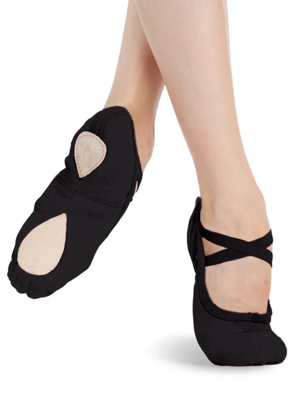 Capezio Pro Canvas Ballettschuhe Schwarz Geteilte Sohle