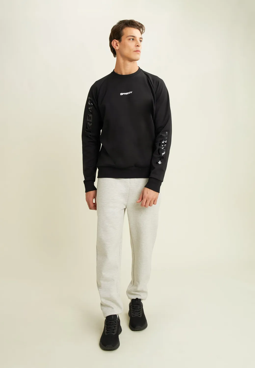Freddy Rundhals Sweatshirt Zip Print Turbulence warm
