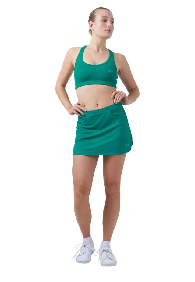 SPORTKIND Classic Skort Sportrock weiß mit Innenhose
