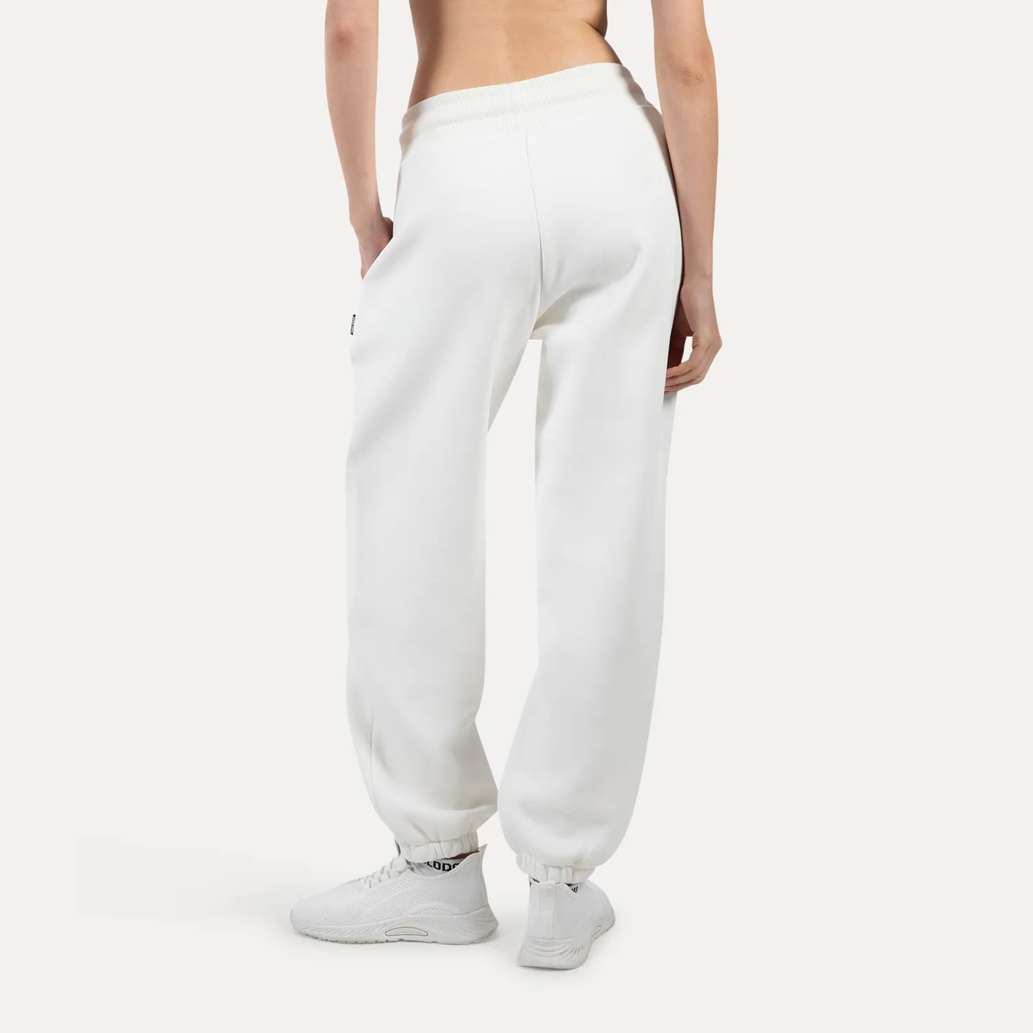 Smilodox Lyanna Jogginghose Damen Schwarz Oversize Baumwolle
