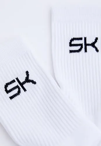 Sportkind Tennis Socken lang Weiß 31-34 atmungsaktiv