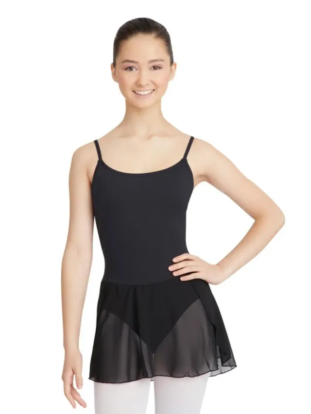 Capezio MC150D Ballettkleid Schwarz Damen Chiffon verstellbar
