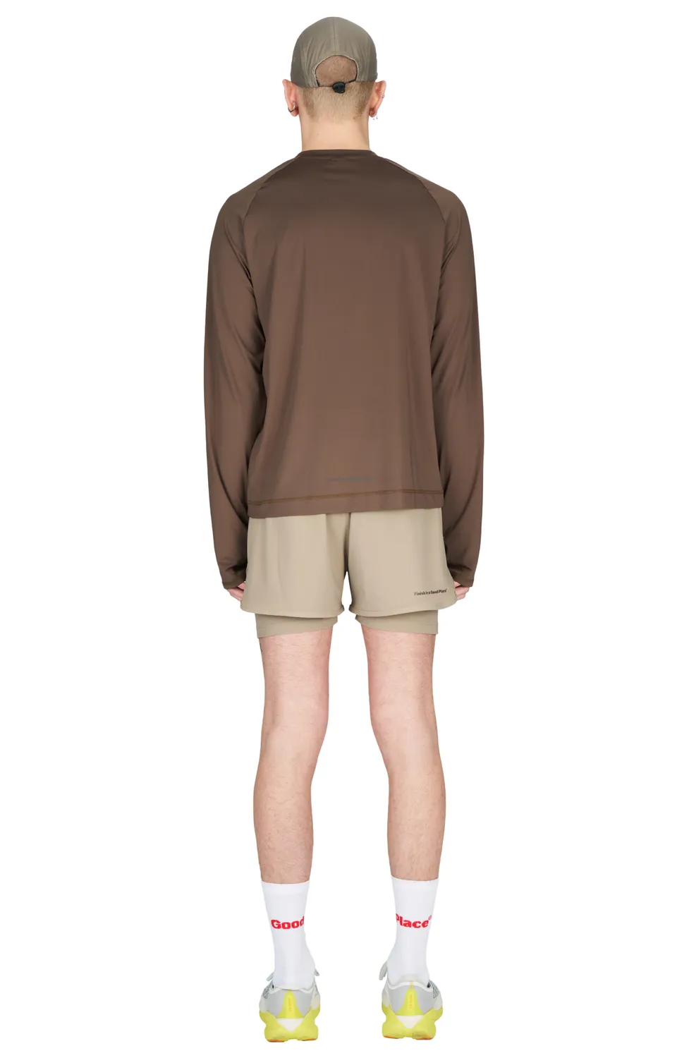 UNNA Shiny Long Sleeve Laufshirt Wren Brown reflektierend