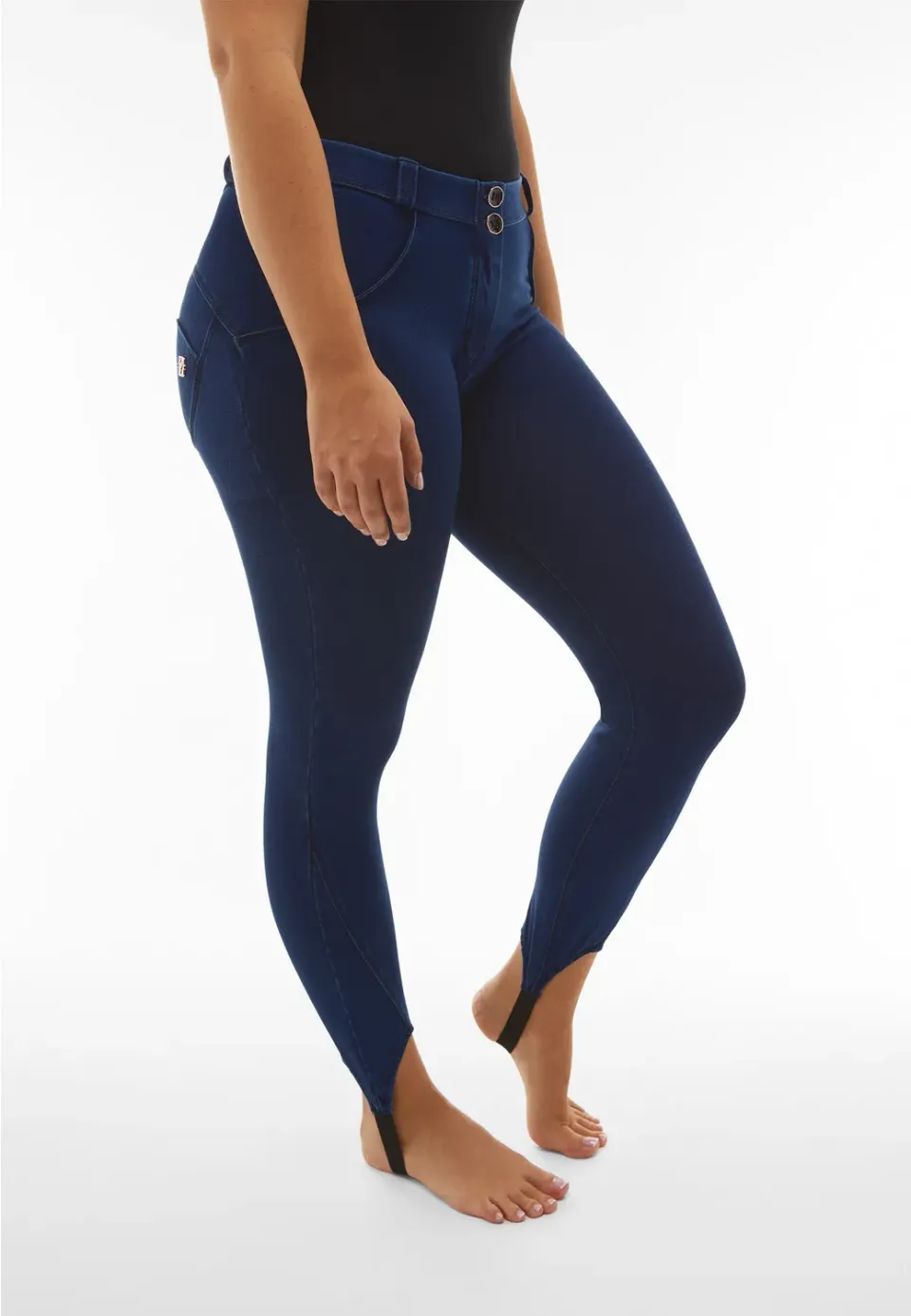 Freddy WR.UP Jeggings Push-up Steigbügel Schwarz Shaping