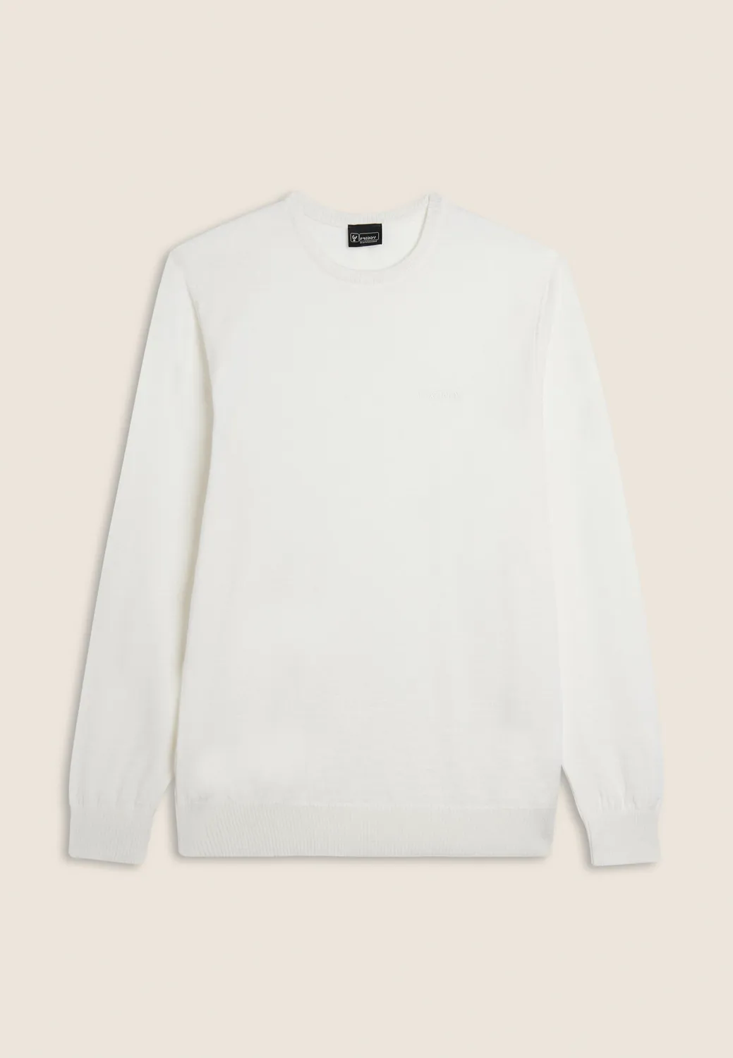 Freddy Wollpullover Herren Rundhals 100% Wolle Nero