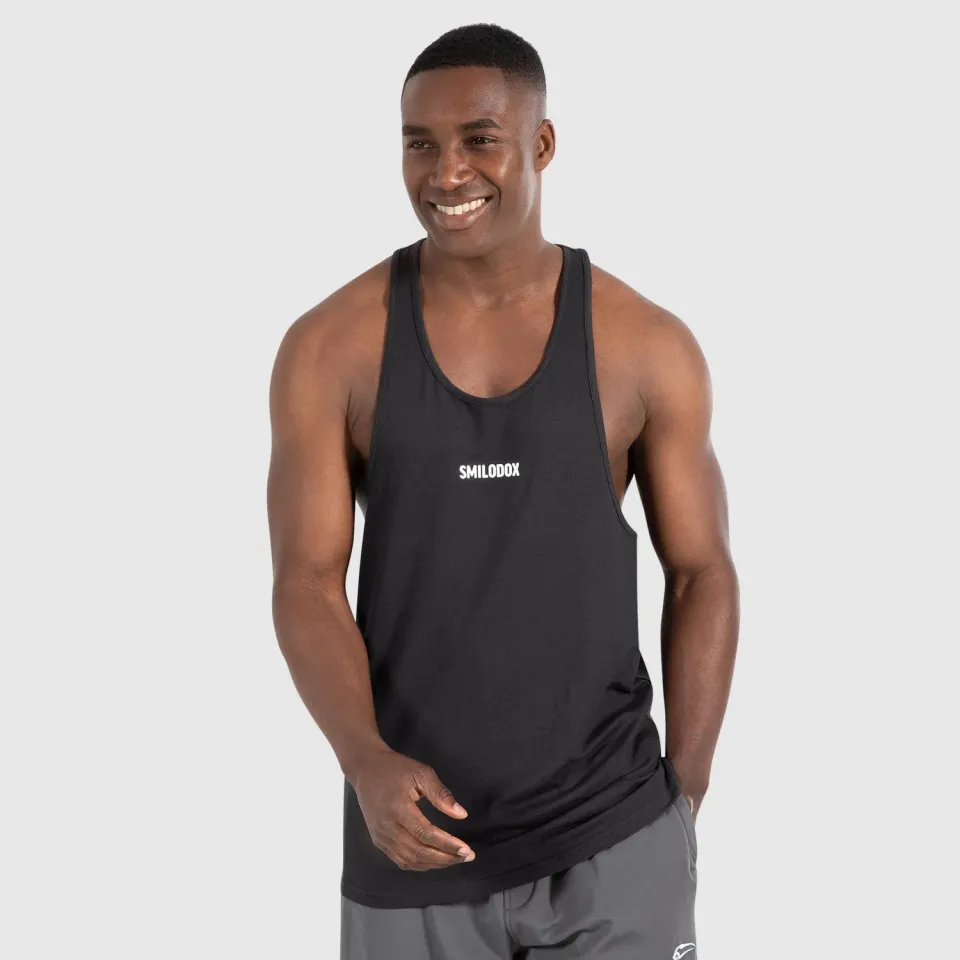 Smilodox Leno Modal Stringer Herren Schwarz Regular Fit