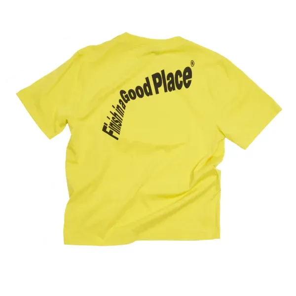 UNNA Skewed Tee Laufshirt Jell-O Yellow Bio-Baumwolle