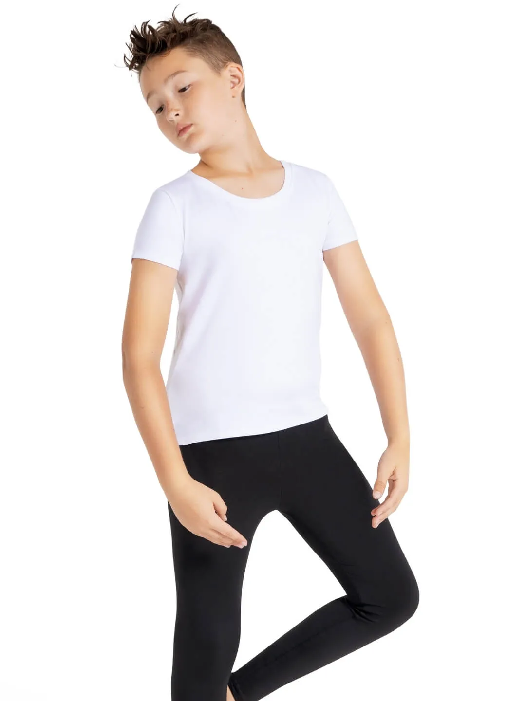 Capezio Studio SE1061B T-Shirt Jungen Schwarz Tactel
