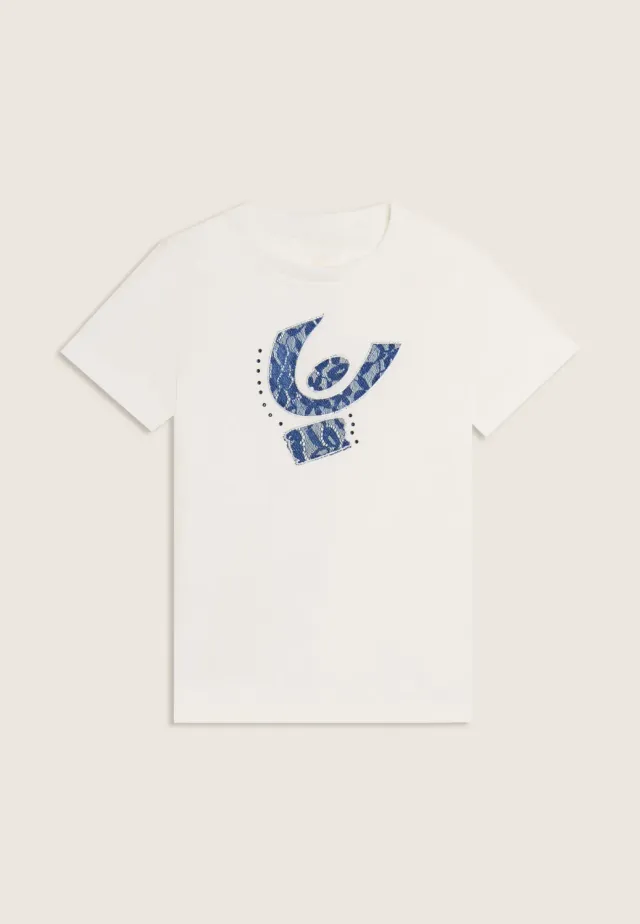 Freddy Junior Maxi Omino Mädchen T-Shirt weiß Spitze