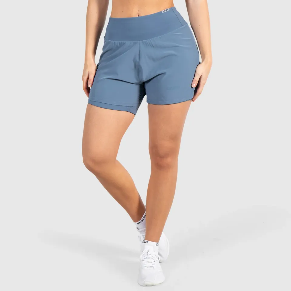 Smilodox Advance Pro 2in1 Shorts Damen Schwarz blickdicht