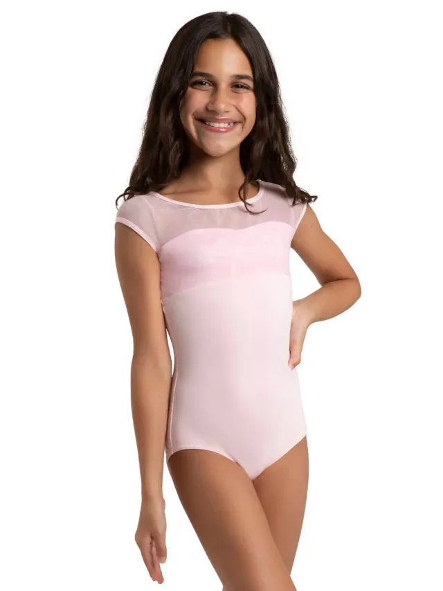 Capezio Jewel Garden Pearl Ballettanzug Pink Bedruckt Kap-Ärmel