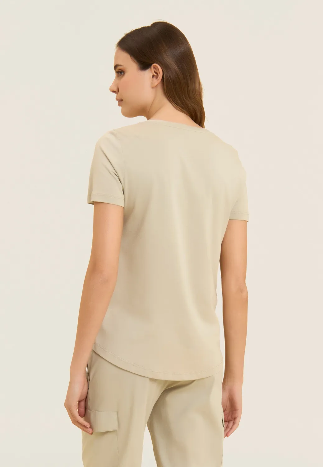Freddy Floral Jersey T-Shirt Damen Dunkelblau
