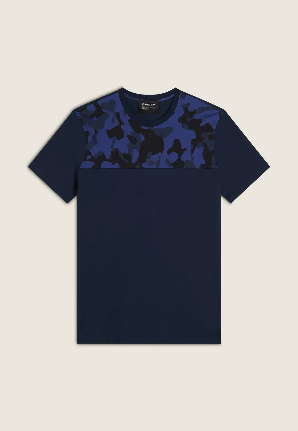 Freddy T-Shirt Camouflage Einsatz Dress Blue