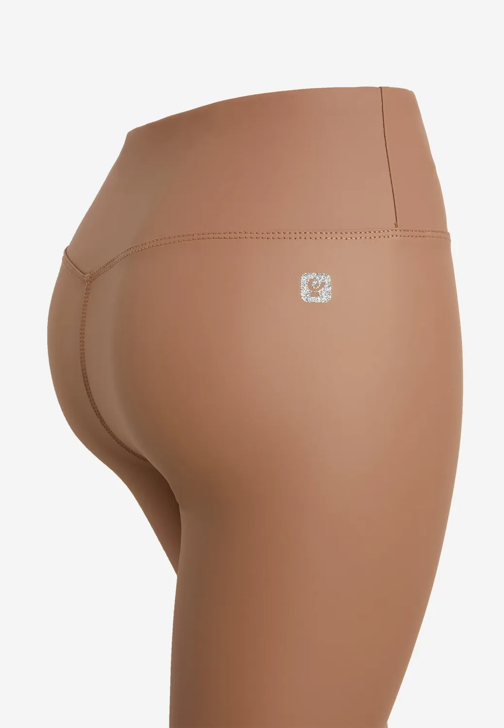 Freddy 7/8 Leggings Leder-Optik Olive M High Waist