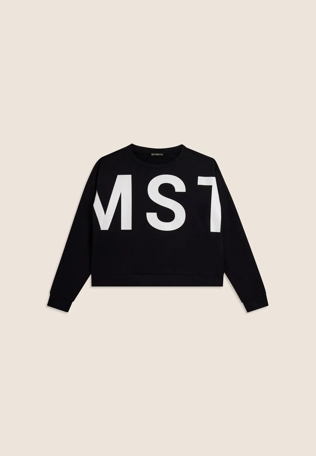 Freddy Cropped Sweatshirt MST Print Schwarz