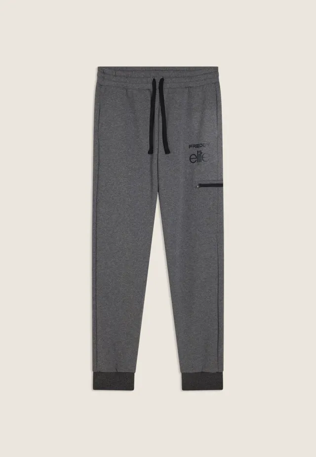 Freddy ELITE Sporthose Herren grau Baumwolle