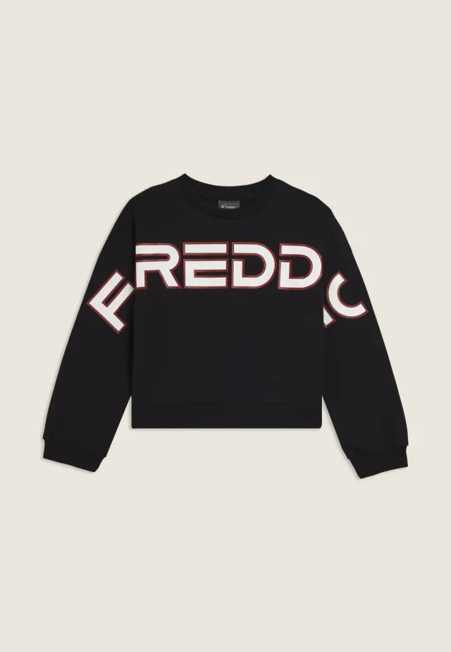 Freddy Junior Maxi-Logo Sweatshirt Kinder Schwarz
