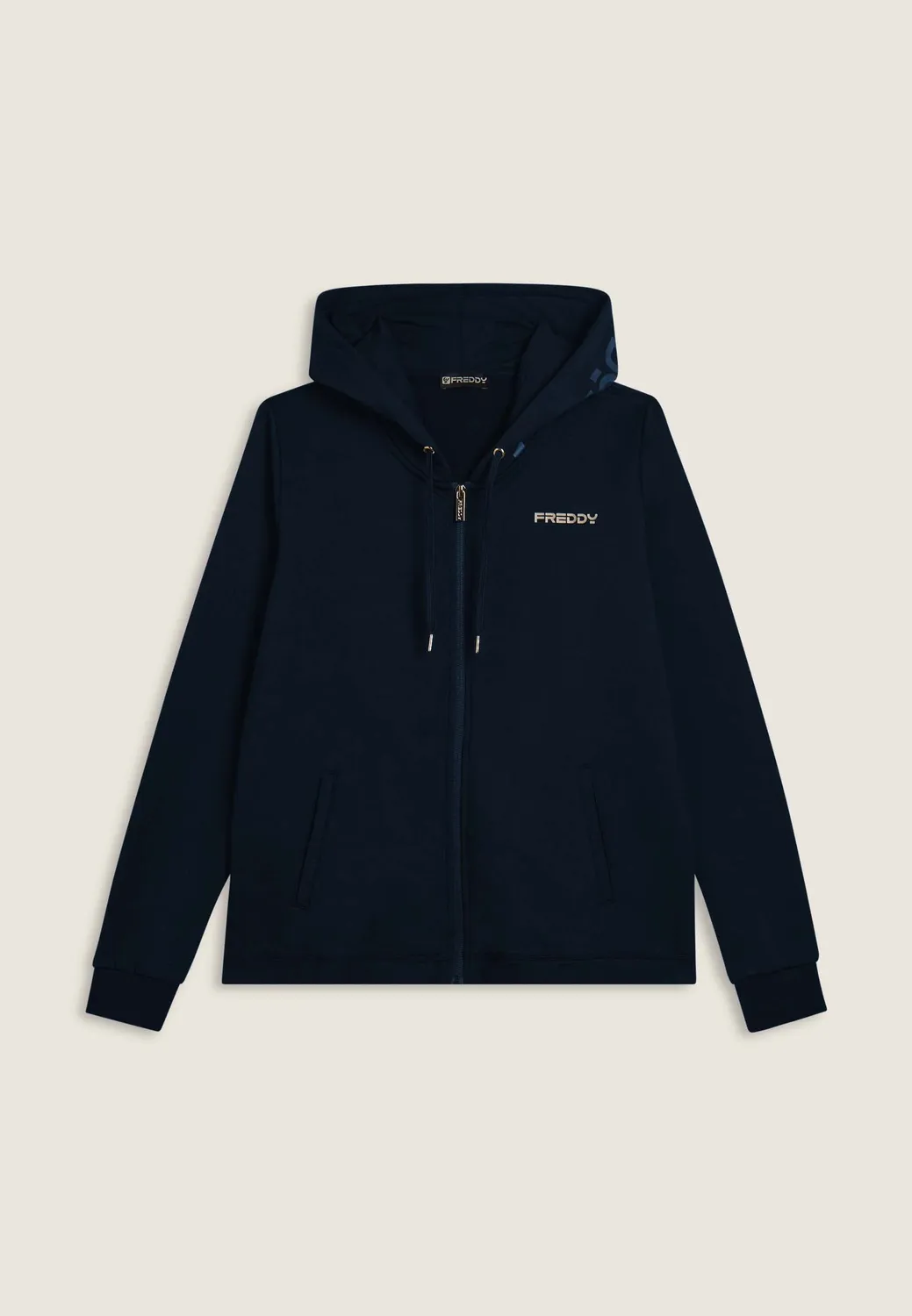 Freddy Kapuzenjacke Damen Full-Zip Saphir Reißverschluss