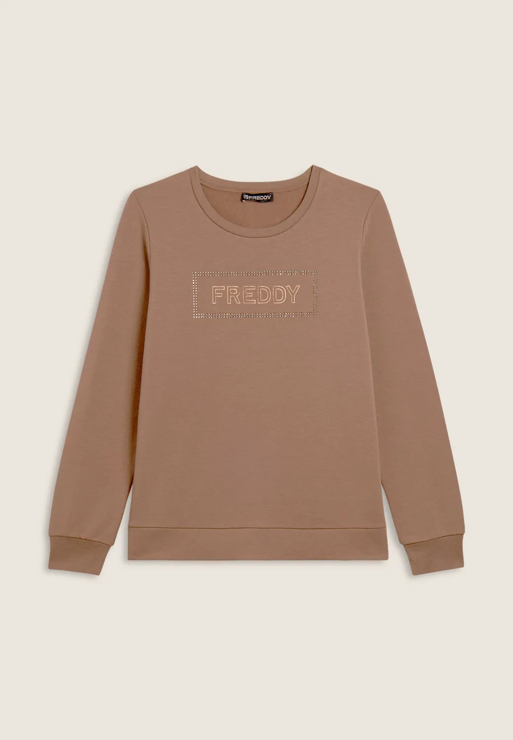 Freddy Strass Sweatshirt Schwarz Damen Rundhals