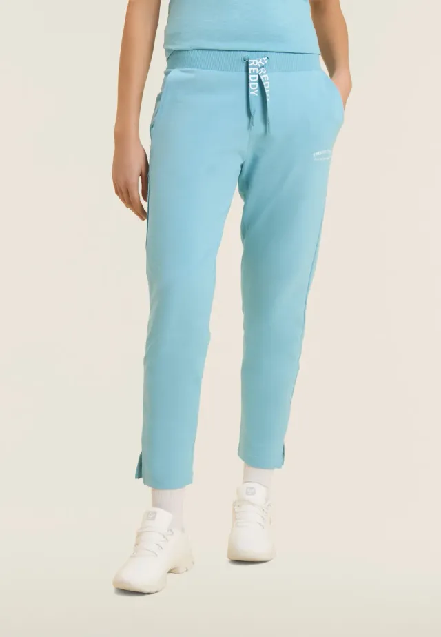 Freddy 7/8 Sporthose Schlitz Schwarz French Terry