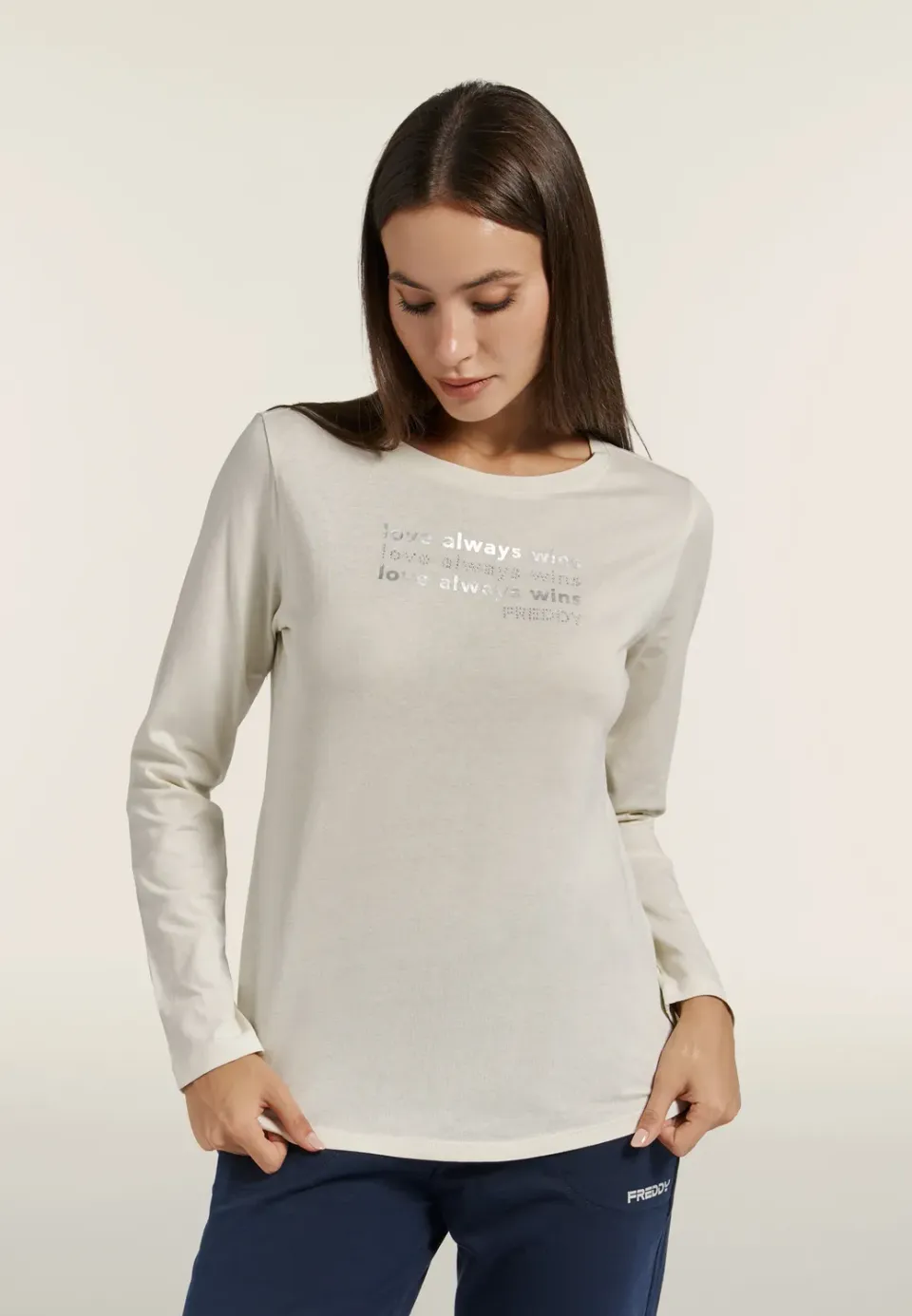 Freddy Love Always Win Langarmshirt Perlen
