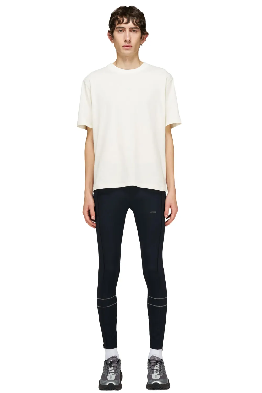 UNNA In The Zone Tee Laufshirt Herren Vanilla White Bio-Baumwolle