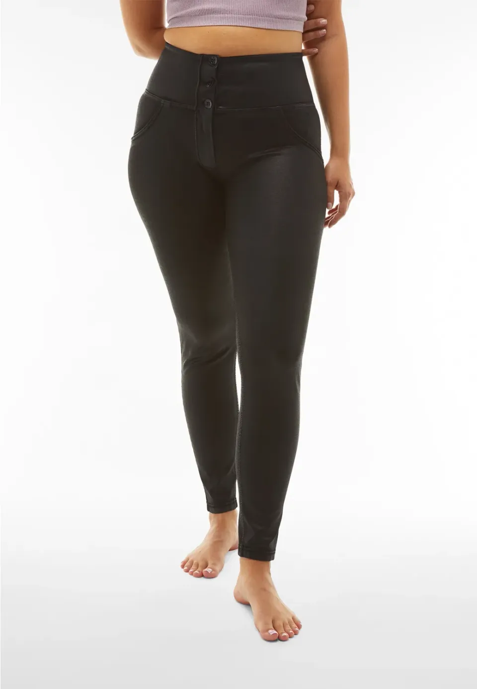 Freddy WR.UP Jeans Superskinny Schwarz hoher Bund