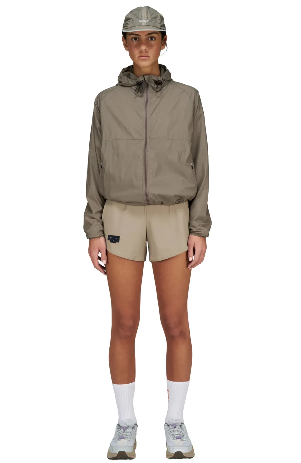 UNNA Smiles Run Jacket W Laufjacke Stone Grey winddicht