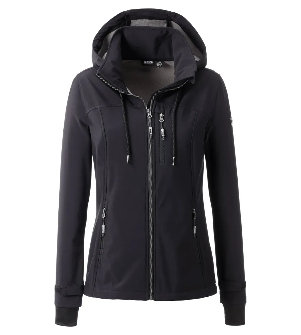 LPO Sila Softshelljacke schwarz winddicht