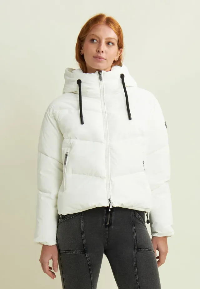 Freddy Cropped Daunenjacke Schwarz Fake-Daune