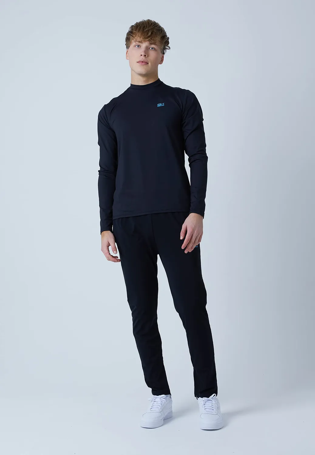 SPORTKIND Trainingshose Reiverschluss schwarz 158 slim